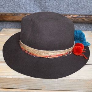 Lovely Bird Brooklyn Fedora with Pompoms